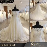Luxury Sleeves Heavy Beaded Embroidery Wedding Dress 2018