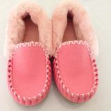 Fashion Winter Sheepskin Women Ankle Boot in Hot Pink