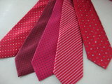 Red Colour Backgroun fashion Men's Woven Silk Neckties