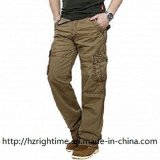 Men's 100%Cotton Woven Pant with Cargo Pocket (RTP14075)