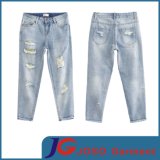 Light Wash Women Broken Jeans (JC1228)
