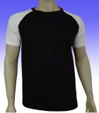 Men's Black Raglan Sleeve T-Shirt