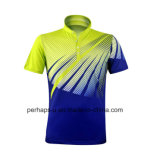 Quick-Drying Unisex Polyester Badminton Polo Shirt with Sublimation Print