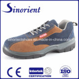 PU Outsole Genuine Leather Safety Shoes with Steel Toe and Steel Plate