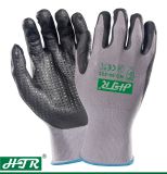 Anti-Abrasion Oil-Proof Knitted Safety Work Gloves with Nitrile Coating