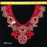43*36cm Red Collar Lace Trimming Red Neckline Lace for Lady Dress Hme919