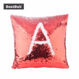 Sublimation Blank Flip Sequin Pillow Cover with Custom Photo Print (Red w/ White) (BZLP4040R-W)