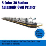 8 Color 30 Station Oval Screen Printing Machine for Fabrics