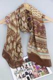 Printing Boho Polyester Scarf, Woven Shawl for Ladies Fashion Accessory