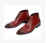 Gradient Win Red Color Men Leather Shoes (NX 443)