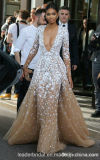 Lace Prom Party Gowns Champagne Celebrity Evening Dresses A3001