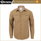 New Design Men's Solid Outdoor Breathable Quick-Drying Long-Sleeved Shirt