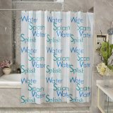 Printed Anti-Mildew Waterproof PEVA Bathroom Shower Curtain (04S0032)