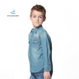 Fashion Turndown Boys' Long Sleeve Denim Shirt with Embroidery by Fly Jeans