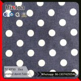 Simple Design Polka Dots Printed Jean Fabric