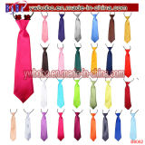 Children Boys Kids Solid Plain Satin Elastic Neck Tie Necktie Wedding Party (B8062)