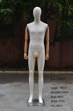 Fabric Wrapping Fiberglass Mannequin with Wooden Hands