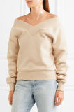 Pink Gilrs off-The-Shoulder Stretch Cotton Blend Sweatshirt Wholesale