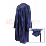 Shiny Navy Blue Graduation Cap Gown for Kindergarten
