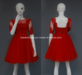 Short Evening Party Dress Red A-Line Wedding Bridal Gown Z5003