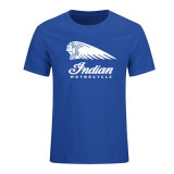 Custom Blue Mens Cotton Basketball Shooting T-Shirt