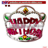 Birthday Hair Decoration Plastic Crown Tiara Hair Jewelry (P4057)