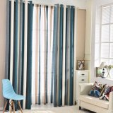 Vertical Stripes Chenille Jacquard Blackout Window Curtain for Hotel (29W0036)