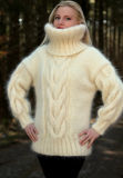 New Design Hand Knit Cowl Neck Sweater Pullover Sweater Cardigan