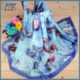 90*180cm Fashion Pattern 100% Pure Silk Satin Scarf for Girls Women Gift