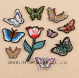 Wholesale Promotional Customized Fashion Handmade Butterfly Embroidery Patch Clothing Flower