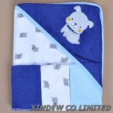 Newborn Baby Gift Set, 1 PC Hooded Towel and 3 PCS Washcloth.
