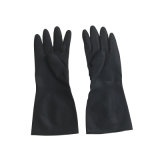 Black Industrial Latex Working Gloves for Acid Work