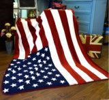 100% Polyester Coral Fleecethe United States Flag Blanket