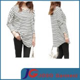 Lady Long Sleeves Clothes Strip T -Shirt Dress (JS9010)