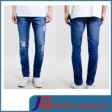 Indigo Knee Broken Skinny Men Stretch Jeans (JC3338)