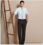 Men's Short Sleeve Blue Classic Style Shirt