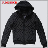 Black Nylon Jacket for Men in Winter Outer Wear
