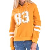 100% French Terry Gym Pullover Oversized Women Yellow Hoodie
