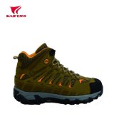 Nubuck Leather Yellow Military Hiking Shoes Breathable Mesh