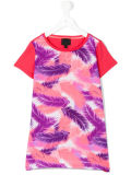 Wholesale Fashion Girl's Colourful Feather Printed T Shirt