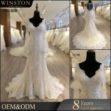 MOQ1 PC China Custom Made Flare Sleeve V-Neckline Wedding Dress, Mermaid Wedding Dress 2018