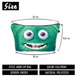 Green Monster Cosmetic Bags 3D Printing Travel Makeup Bag Fashion Small Bags Gift Trousse De Maquillage Make up Bag Pencil Case