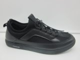 Men PVC Injection Shoes with Black Colordul PVC Sole Casual Shoes