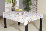 PVC Printed Tablecloth with Flannel Backing (TJ0055)