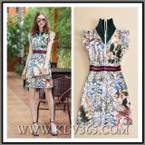 High Quality Clothing Women Fashion Floral Printed Sleeveless Summer Dress