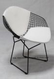 Morden Dining Kd White Back PU Cushion Wire Diamond Chair