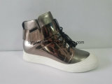 Lady Leather Leisure Sneaker with Rubber Outsle