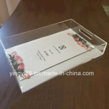 New Acrylic Serving Tray with Handles High Quality