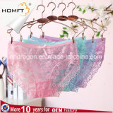 Sexy Ventilate Hollowed-out Flower Lace Ladies Transparent Panties