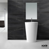 Kingkonree Solid Surface Bathroom Pedestal Sink Floor Standing Basin (180228)